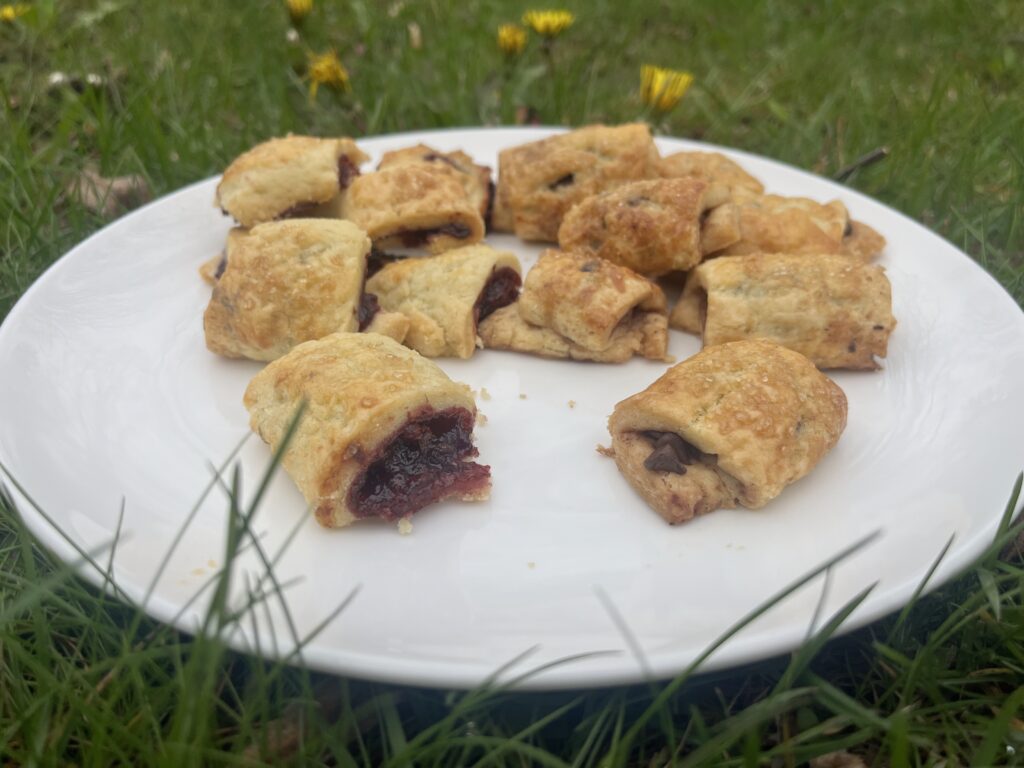 chocolate & berry rugelach